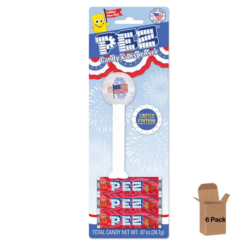 Usa Flag Pez Dispensers – 6-Pack Exclusive Bundle 1