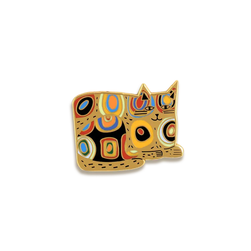Wassily’S Cat Enamel Pin – Whimsical Homage To Kandinsky’S Feline Muse By Niaski 1