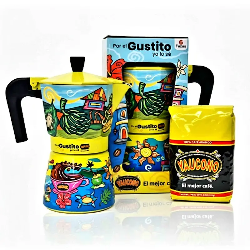 Yaucono Greca Coffee Pot With Complimentary 8 Oz Ground Coffee – Limited Edition 1