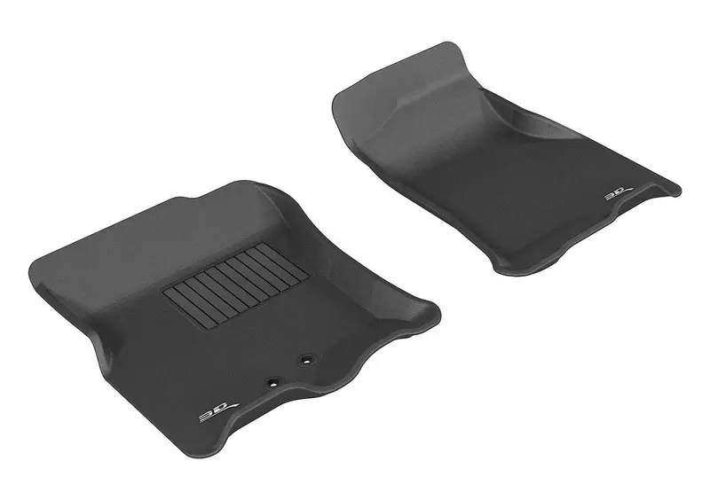 3D Maxpider Kagu Custom Floor Mat Set – Black, 2-Piece Front Coverage 1