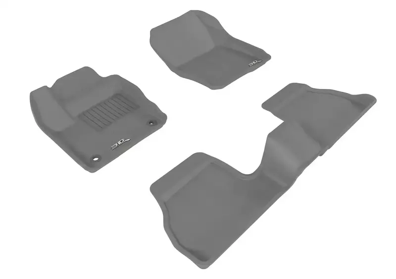 3D Maxpider Kagu Gray Floor Mat Set – 3-Piece (2 Front + 1 Second Row) For Select Vehicles 1