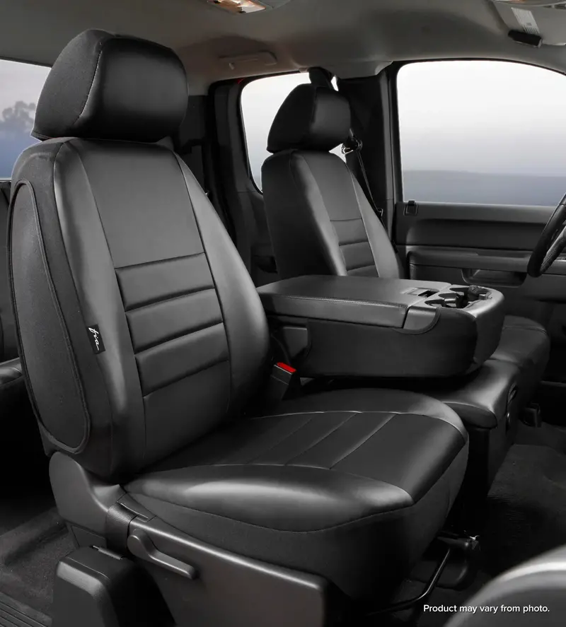Fia Leatherlite Split Bench Seat – 40/20/40 Configuration, Adjustable Headrests (Sl69-47, Black/Black) 1
