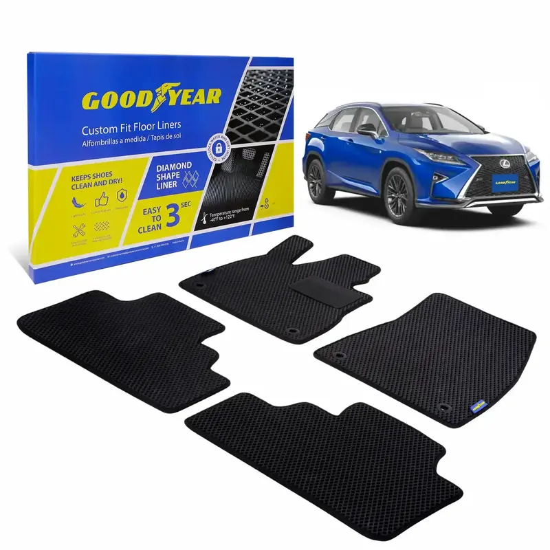 Goodyear Custom-Fit Diamondtread Floor Liners For Car Interiors 1