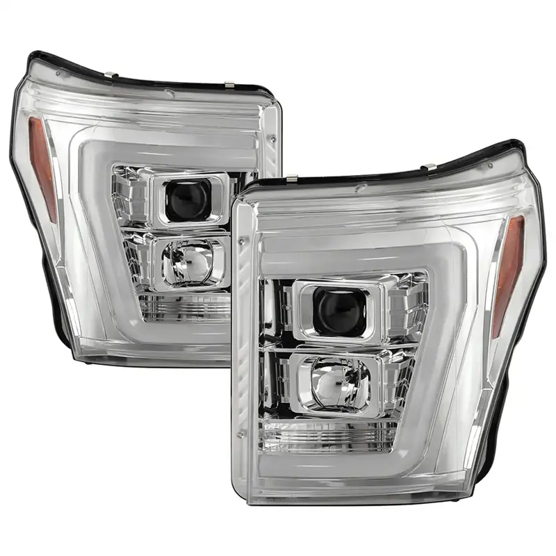 Spyder Auto Platinum Projector Led Headlights (5087881) With Chrome Housing 1